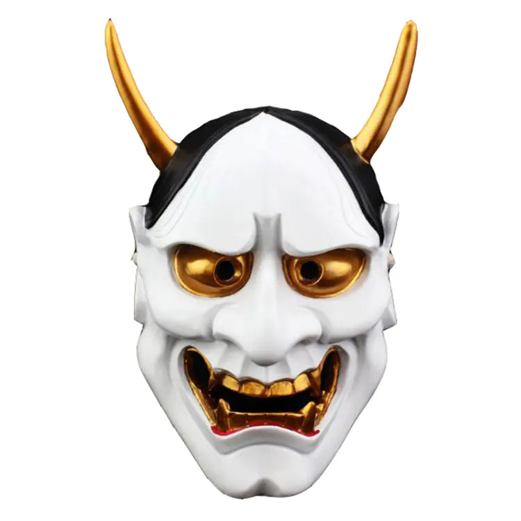 Halloween Ghost Mask with White and Red Designs