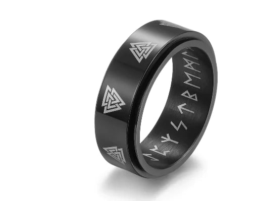 Modern Triangle Spin Steel Ring